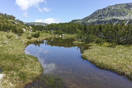 Summer Landscape with small lakes near The Fish Lakes, Rila mountain, Bulgariaの写真素材
