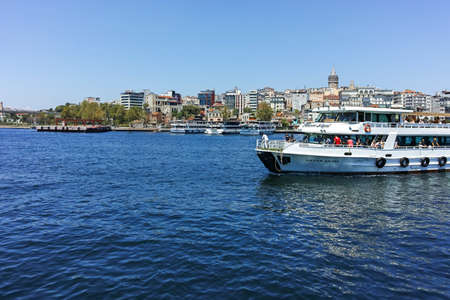 ISTANBUL, TURKEY - JULY 26, 2019: Amazing view of Golden Horn in city of Istanbul, Turkeyのeditorial素材