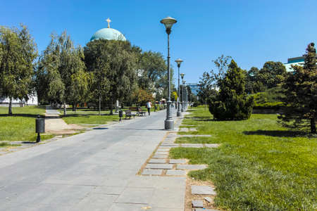 BELGRADE, SERBIA - AUGUST 12, 2019: Cathedral Church of Saint Sava at the center of city of Belgrade, Serbiaのeditorial素材
