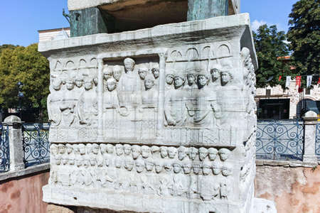 ISTANBUL, TURKEY - JULY 26, 2019: Obelisk of Theodosius at Sultanahmet Square in city of Istanbul, Turkeyのeditorial素材
