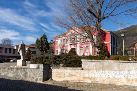KLISURA, BULGARIA -JANUARY 25, 2020: Typical building and street at historical town of Klisura, Bulgariaのeditorial素材