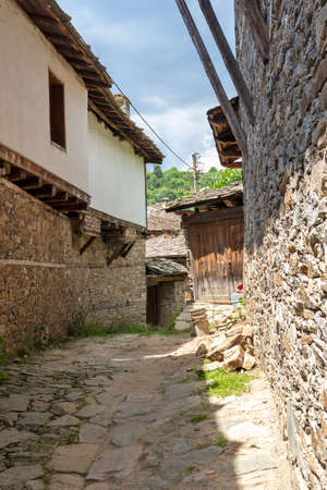 Village of Kovachevitsa with Authentic nineteenth century houses, Blagoevgrad Region, Bulgariaのeditorial素材