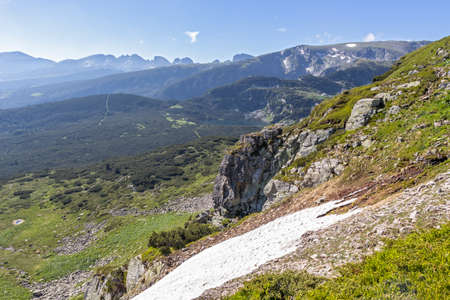 Summer landscape of Rila Mountain near The Seven Rila Lakes, Bulgariaの写真素材