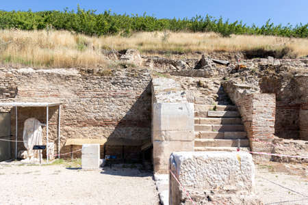 Ruins of ancient Macedonia polis Heraclea Sintica, located near town of Petrich, Blagoevgrad Region, Bulgariaのeditorial素材