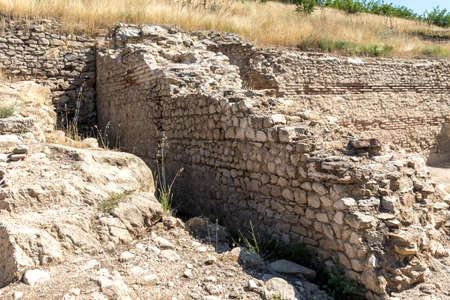Ruins of ancient Macedonia polis Heraclea Sintica, located near town of Petrich, Blagoevgrad Region,...