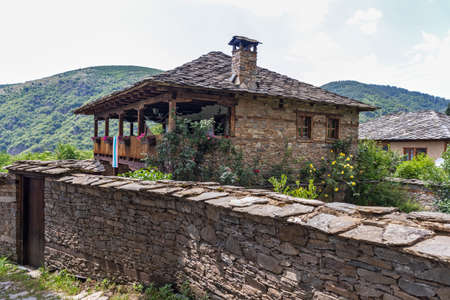 Village of Kovachevitsa with Authentic nineteenth century houses, Blagoevgrad Region, Bulgariaの写真素材