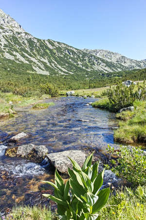 Amazing landscape near The Fish Lakes (Ribni Ezera), Rila mountain, Bulgariaの写真素材