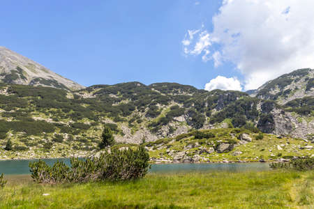 Amazing landscape of Pirin Mountain and Fish Banderitsa lake, Bulgariaの写真素材