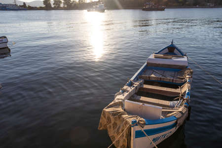 SOZOPOL, BULGARIA - AUGUST 29, 2020: Amazing Sunset at the port of Sozopol, Burgas Region, Bulgariaのeditorial素材