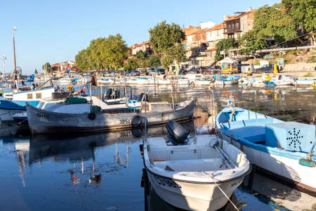 SOZOPOL, BULGARIA - AUGUST 29, 2020: Amazing Sunset at the port of Sozopol, Burgas Region, Bulgariaのeditorial素材
