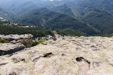 Ancient sanctuary Belintash dedicated to the god Sabazios at Rhodope Mountains, Bulgariaの写真素材
