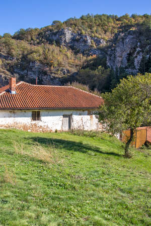 Medieval Razboishte monastery dedicated to Presentation of Mary, Sofia City Region,  Bulgariaの写真素材