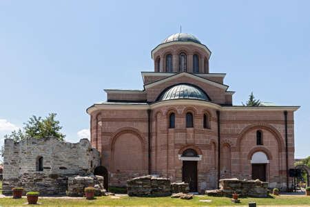 Panoramic view of Medieval Monastery Saint John the Baptist in town of Kardzhali, Bulgariaの写真素材