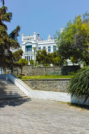 KAVALA, GREECE - JUNE 22, 2019:  Town Hall at the center of city of Kavala, East Macedonia and Thrace, Greeceのeditorial素材