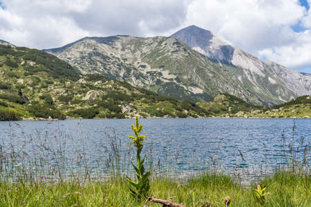 Summer landscape of Pirin Mountain and Fish Banderitsa lake, Bulgaria