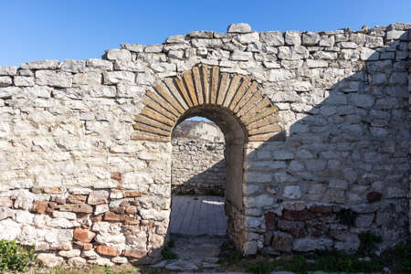 Ruins of medieval fortress in town of Lovech, Bulgariaの写真素材