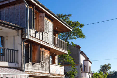 SOZOPOL, BULGARIA - SEPTEMBER 1, 2020: Old houses at old town of Sozopol, Burgas Region, Bulgariaのeditorial素材
