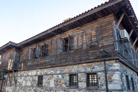 SOZOPOL, BULGARIA - SEPTEMBER 1, 2020: Old houses at old town of Sozopol, Burgas Region, Bulgariaのeditorial素材