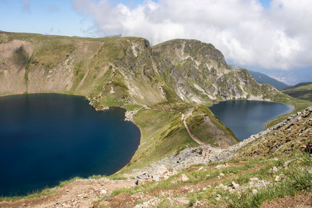 Amazing Landscape of The Seven Rila Lakes, Rila Mountain, Bulgariaのeditorial素材
