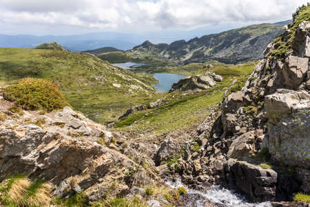 Amazing Landscape of The Seven Rila Lakes, Rila Mountain, Bulgariaのeditorial素材