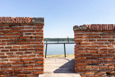 Medieval Baba Vida Fortress at the coast of Danube river in town of Vidin, Bulgariaの写真素材