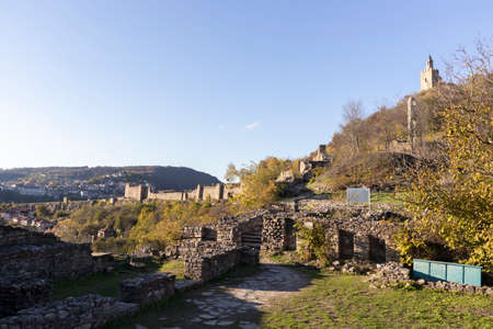 Ruins of The capital city of the Second Bulgarian Empire medieval stronghold Tsarevets, Veliko...