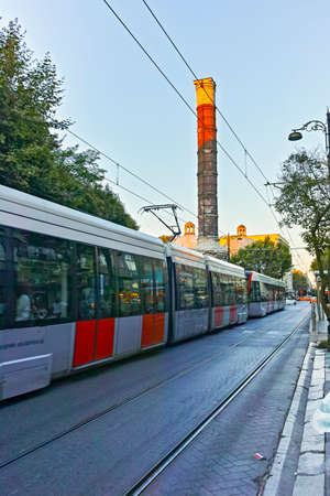 ISTANBUL, TURKEY - JULY 26, 2019: Typical Building and street in Laleli district in city of Istanbul, Turkeyのeditorial素材