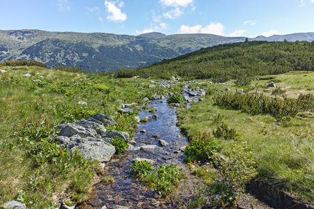 Landscape of Stinky Lake (Smradlivoto Lake), Rila mountain, Bulgariaの写真素材