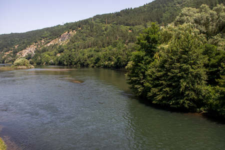 Summer view of Pancharevo lake, Sofia city Region, Bulgaria