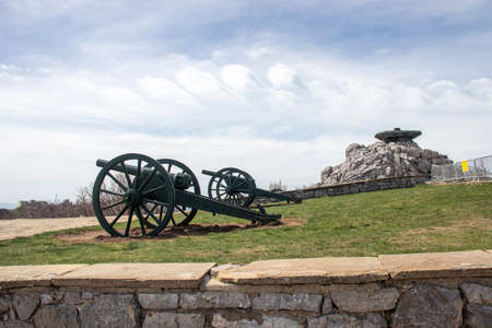 SHIPKA, BULGARIA - MAY 3, 2021: Monument to Liberty Shipka at St. Nicholas peak, Stara Planina (Balkan) Mountain, Bulgariaのeditorial素材