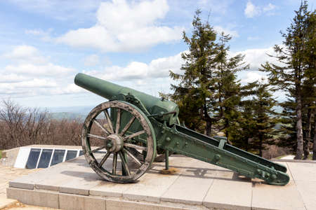 SHIPKA, BULGARIA - MAY 3, 2021: Monument to Liberty Shipka at St. Nicholas peak, Stara Planina (Balkan) Mountain, Bulgariaのeditorial素材