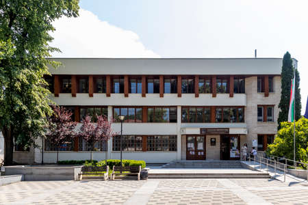 VELINGRAD, BULGARIA - JUNE 29, 2021: Center of famous spa resort of Velingrad, Pazardzhik region, Bulgariaのeditorial素材