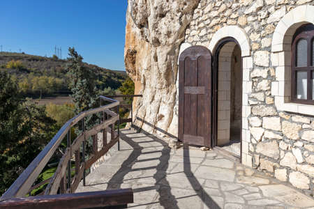 Medieval Basarbovo Rock Monastery dedicated to Saint Dimitar Basarbowski, Ruse Region, Bulgariaの写真素材
