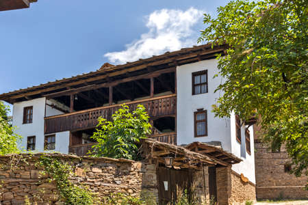 Village of Leshten with Authentic nineteenth century houses, Blagoevgrad Region, Bulgariaのeditorial素材