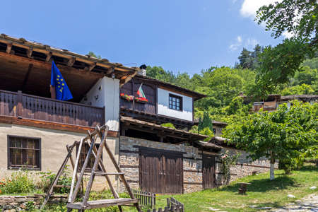 Village of Leshten with Authentic nineteenth century houses, Blagoevgrad Region, Bulgariaのeditorial素材