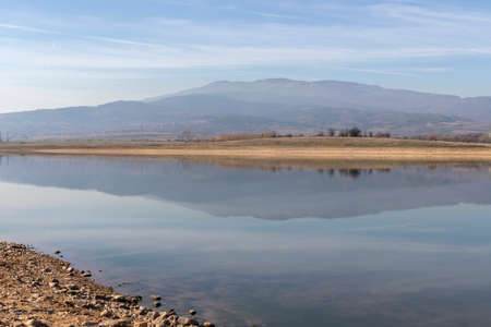 Amazing view of Drenov Dol reservoir, Kyustendil region, Bulgaria