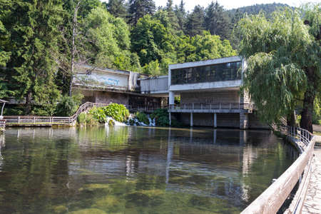 VELINGRAD, BULGARIA - JUNE 29, 2021: Kleptuza lake at famous spa resort town of Velingrad, Pazardzhik region, Bulgariaのeditorial素材