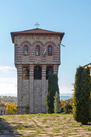 Autumn view of Medieval Tsarnogorski (Gigintsi) monastery St. Kozma and Damyan, Pernik Region, Bulgariaの写真素材