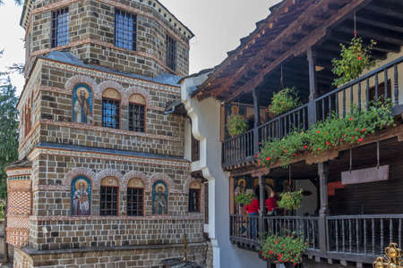 ORESHAK, BULGARIA - AUGUST 31, 2021: Medieval Troyan Monastery of Assumption, Lovech region, Bulgariaのeditorial素材