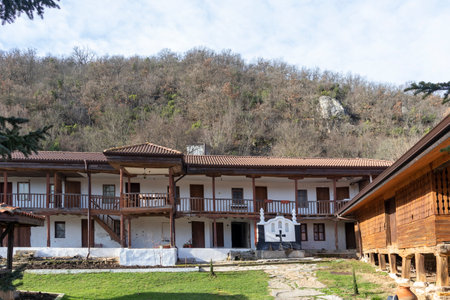Orthodox Ustrem Monastery of the Holy Trinity near town of Topolovgrad, Haskovo Region, Bulgariaの写真素材