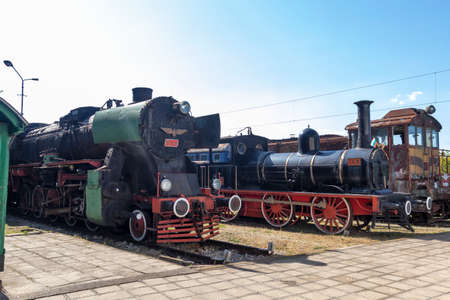 RUSE, BULGARIA -AUGUST 15, 2021: Building of National Museum of Transport and Communications at the center of city of Ruse, Bulgariaのeditorial素材