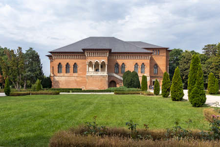 BUCHAREST, ROMANIA - AUGUST 18, 2021: Summer view of Mogosoaia Palace near city of Bucharest, Romaniaのeditorial素材