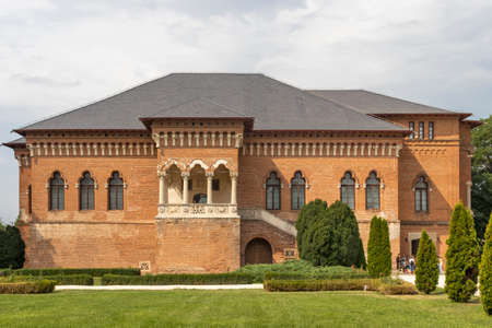 BUCHAREST, ROMANIA - AUGUST 18, 2021: Summer view of Mogosoaia Palace near city of Bucharest, Romaniaのeditorial素材