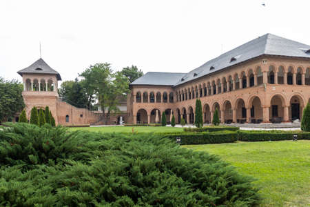 BUCHAREST, ROMANIA - AUGUST 18, 2021: Summer view of Mogosoaia Palace near city of Bucharest, Romaniaのeditorial素材