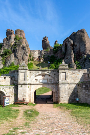 BELOGRADCHIK, BULGARIA - MAY 22, 2021: Ruins of Medieval Belogradchik Fortress known as Kaleto, Vidin Region, Bulgariaのeditorial素材