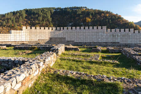 Ruins of medieval fortificated city of Krakra near town of Pernik from period of First Bulgarian...