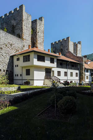DESPOTOVAC, SERBIA - AUGUST 11, 2019: Medieval buildings at Manasija monastery, Sumadija and Western Serbiaのeditorial素材