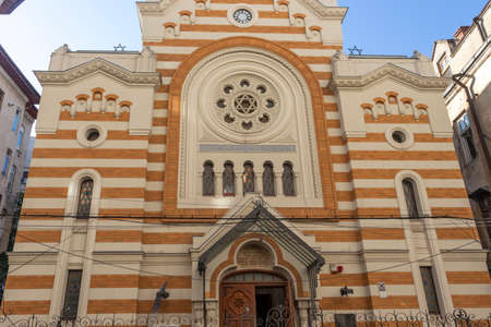 BUCHAREST, ROMANIA - AUGUST 17, 2021: Museum of Jewish History at the center of city of Bucharest, Romaniaのeditorial素材