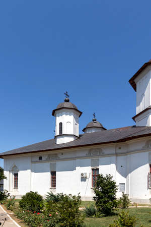 BUCHAREST, ROMANIA - AUGUST 16, 2021: Medieval Cernica Monastery near city of Bucharest, Romania