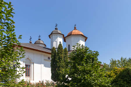 BUCHAREST, ROMANIA - AUGUST 16, 2021: Medieval Cernica Monastery near city of Bucharest, Romaniaのeditorial素材